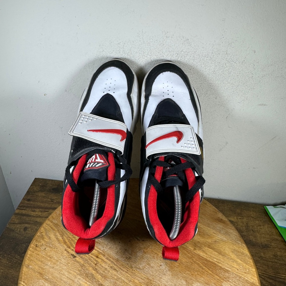Nike Air Diamond Turf Mens Shoes Black White Red Gold Sz 10 309434-105 - Picture 2 of 8